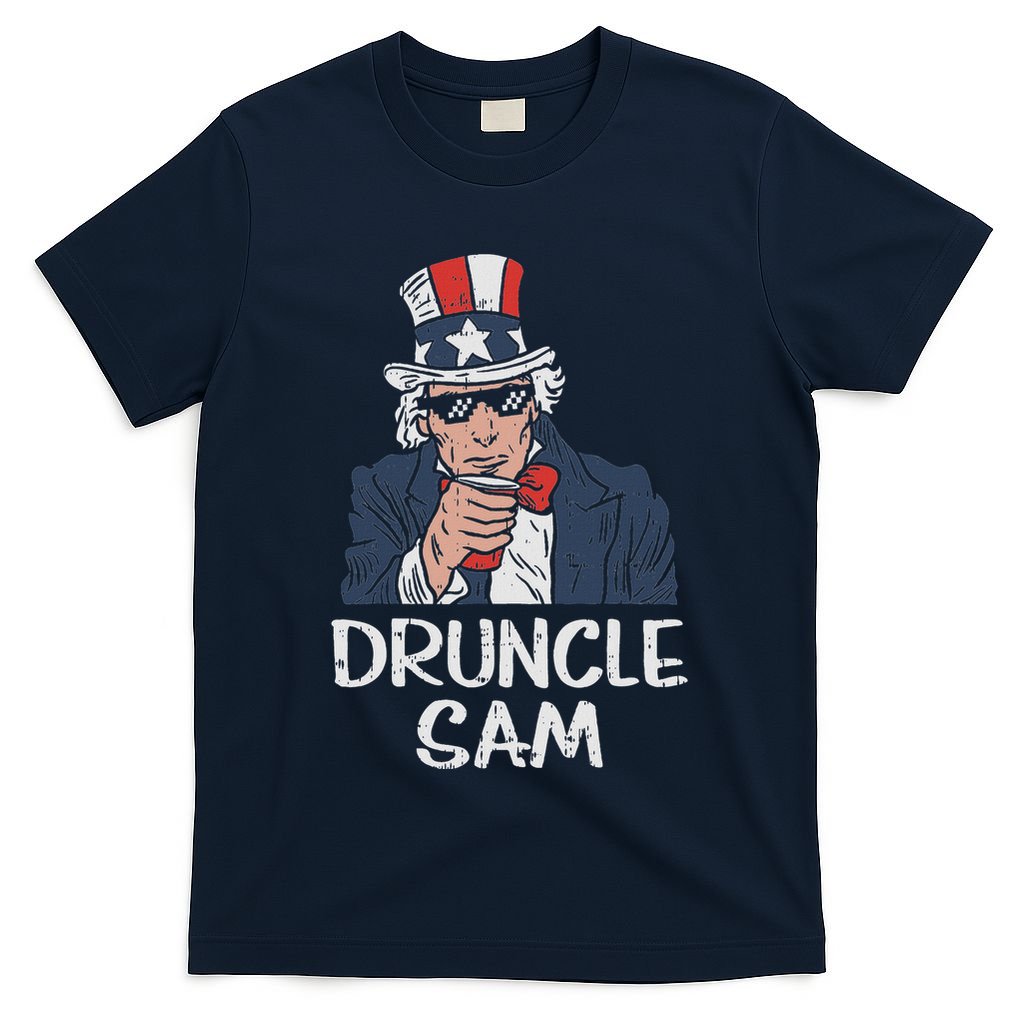 Druncle Sam Funny Uncle Sam Beer 4th Of July Party Drinking T-Shirt