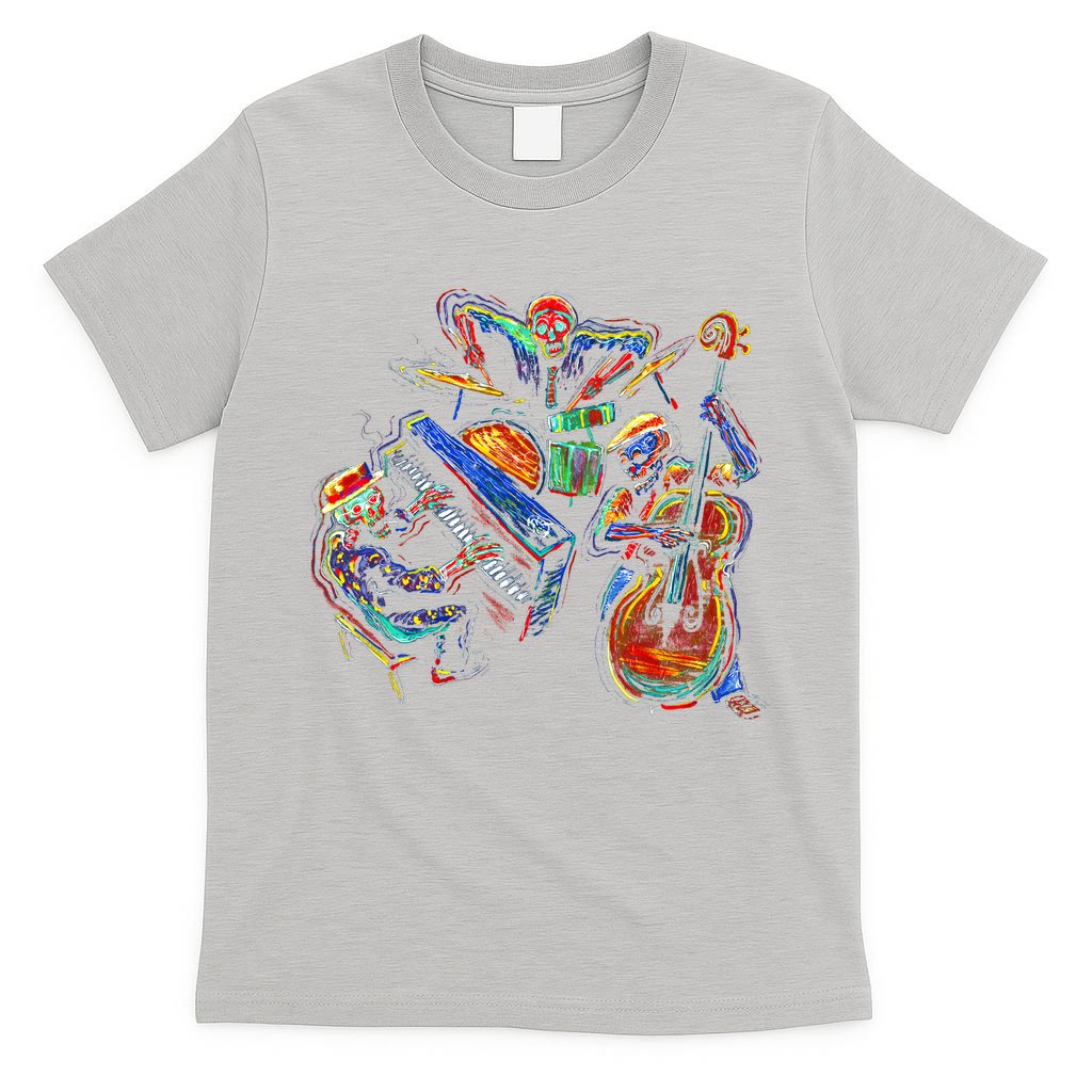 Dancing Skeleton Music Band T-Shirt