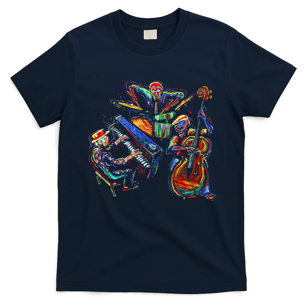 Dancing Skeleton Music Band T-Shirt