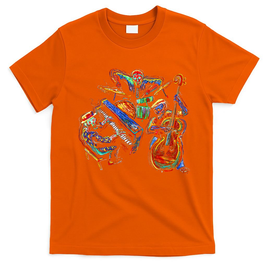 Dancing Skeleton Music Band T-Shirt