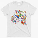 Dancing Skeleton Music Band T-Shirt