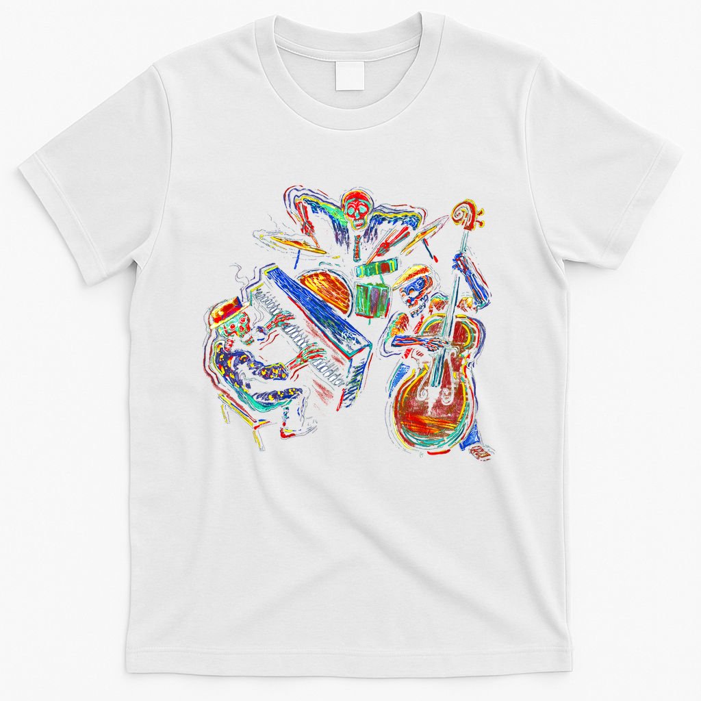 Dancing Skeleton Music Band T-Shirt