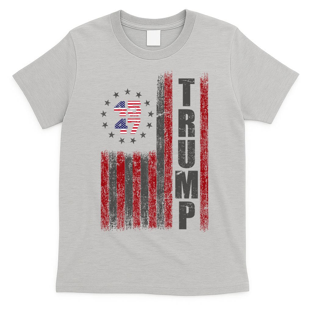Donald Trump Merchandise 45 47 American Flag T-Shirt