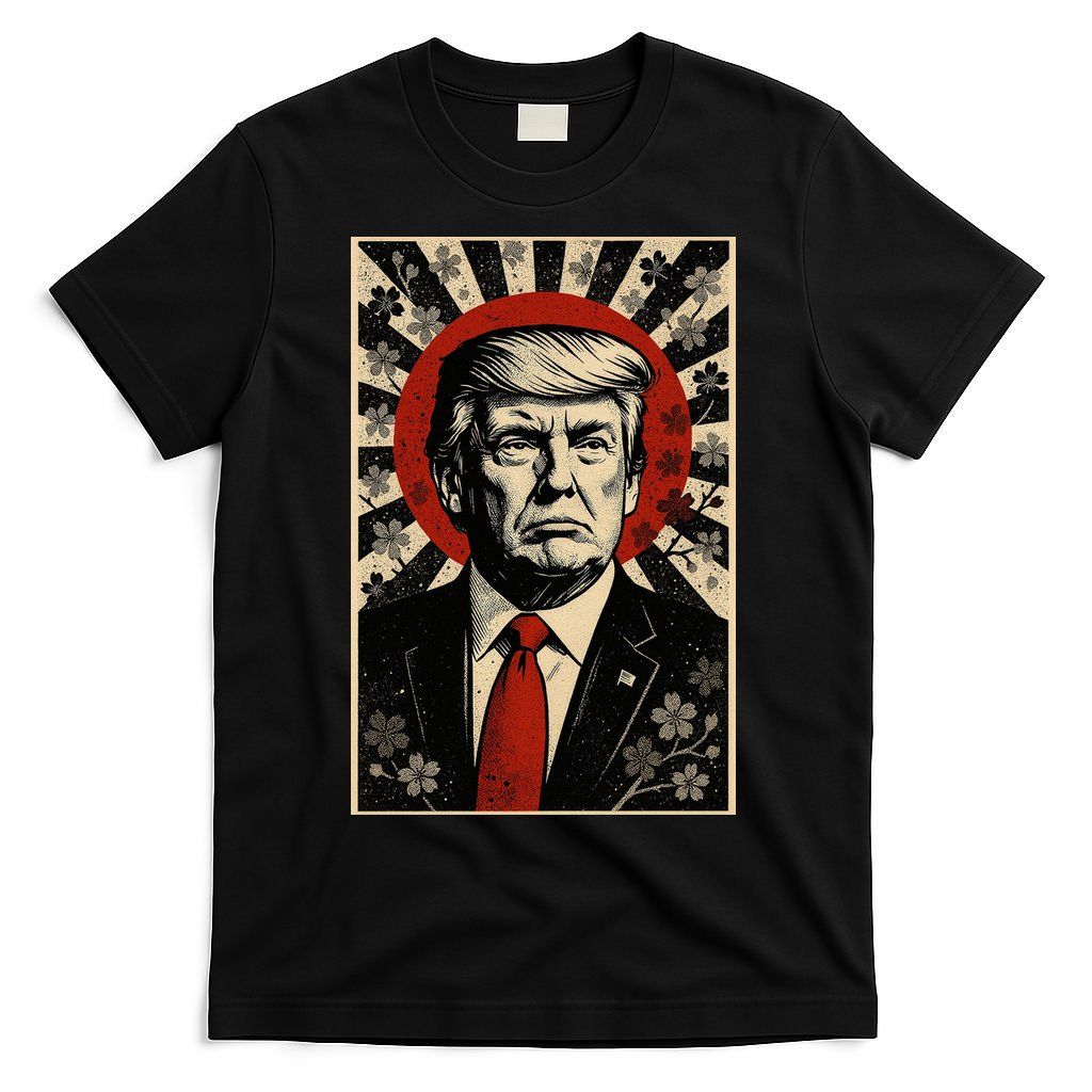 Donald Trump Rising Sun Power Cherry Blossom Propaganda T-Shirt