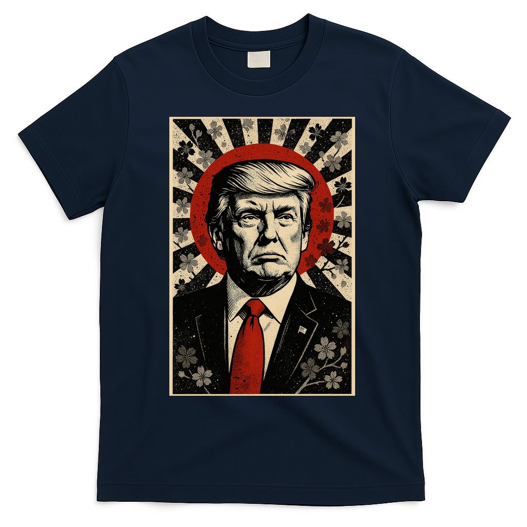 Donald Trump Rising Sun Power Cherry Blossom Propaganda T-Shirt