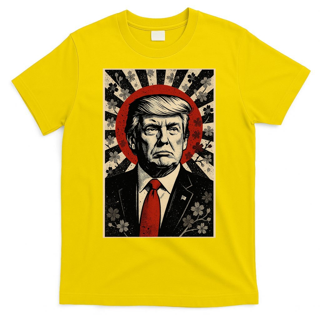 Donald Trump Rising Sun Power Cherry Blossom Propaganda T-Shirt