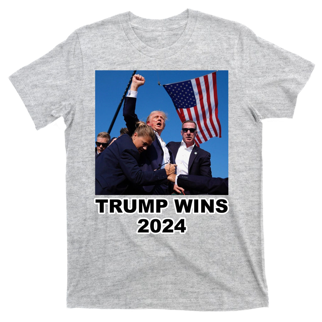 Donald Trump Wins 2024 Election Gun Shot Fired At Rally T-Shirt