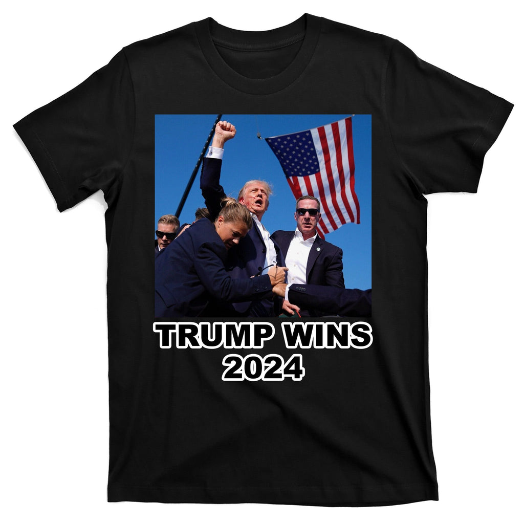 Donald Trump Wins 2024 Election Gun Shot Fired At Rally T-Shirt