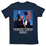 Donald Trump Wins 2024 Election Gun Shot Fired At Rally T-Shirt