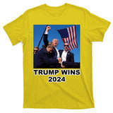 Donald Trump Wins 2024 Election Gun Shot Fired At Rally T-Shirt
