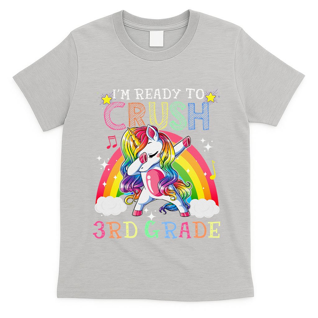Dabbing Unicorn Im Ready To Crush 3rd Grade Back To School T-Shirt