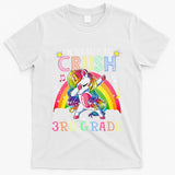 Dabbing Unicorn Im Ready To Crush 3rd Grade Back To School T-Shirt