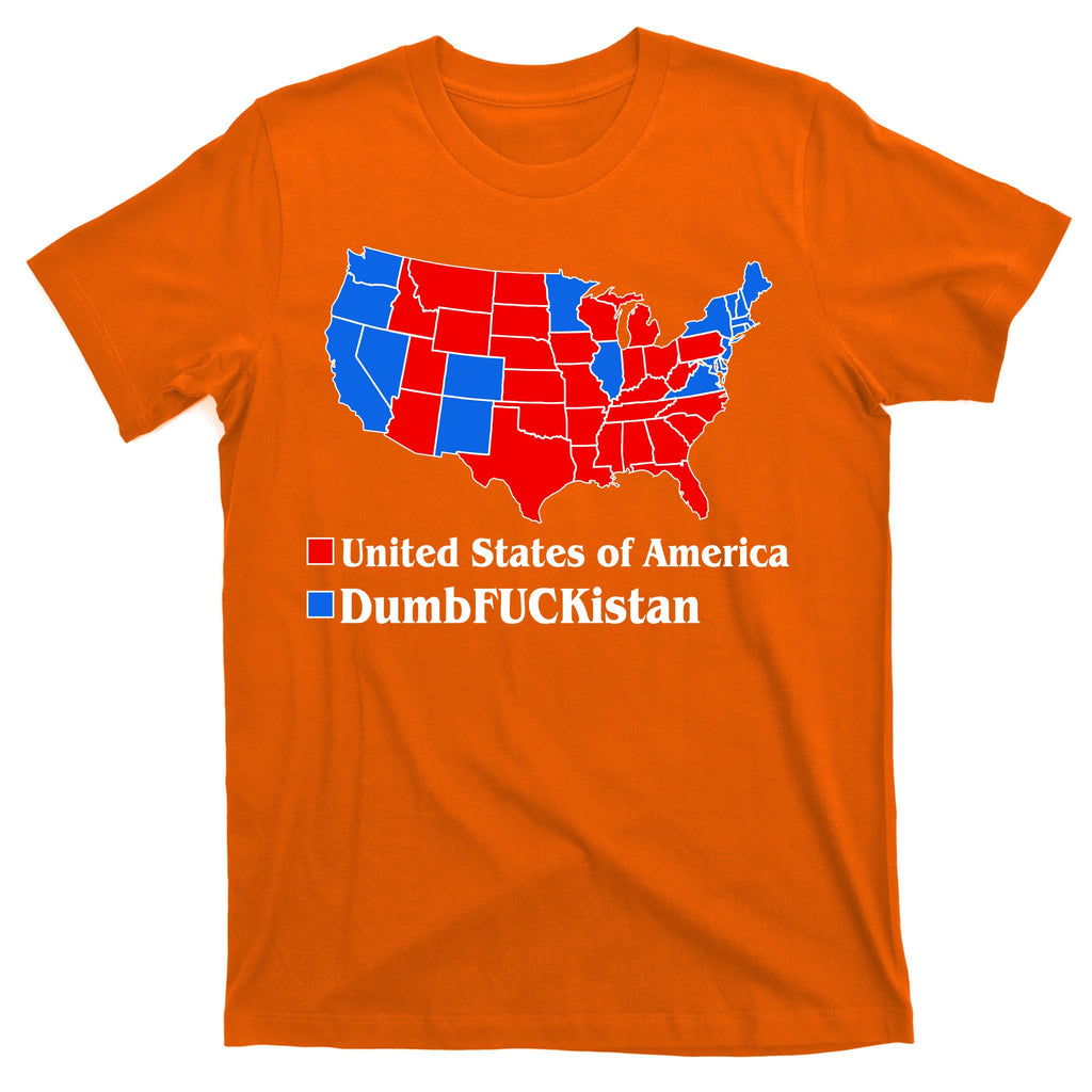 DumbFUCKistan Vs. United States of America Election Map Republicans T-Shirt