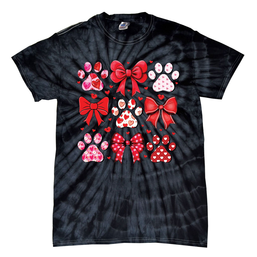 Dog Valentine Coquette Dog Mom ValentineS Day Tie-Dye T-Shirt