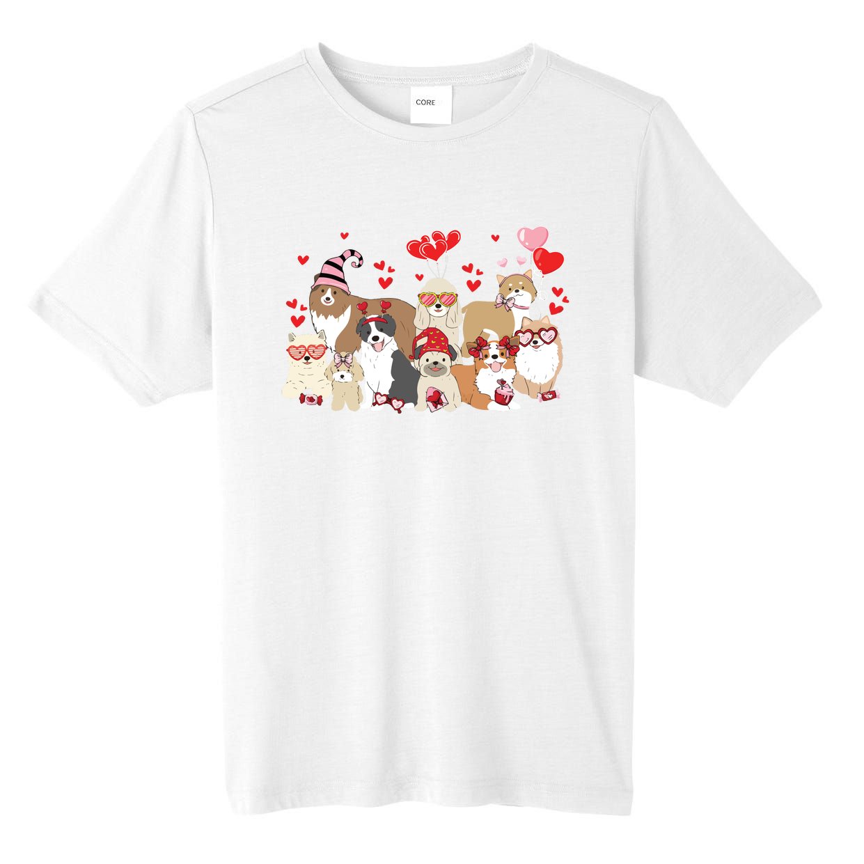 Dog Valentine Day Tall Fusion ChromaSoft Performance T-Shirt