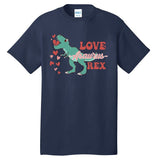 Dinosaur Valentine Love Asaurus Rex Gift For boy Valentine Day Tall T-Shirt