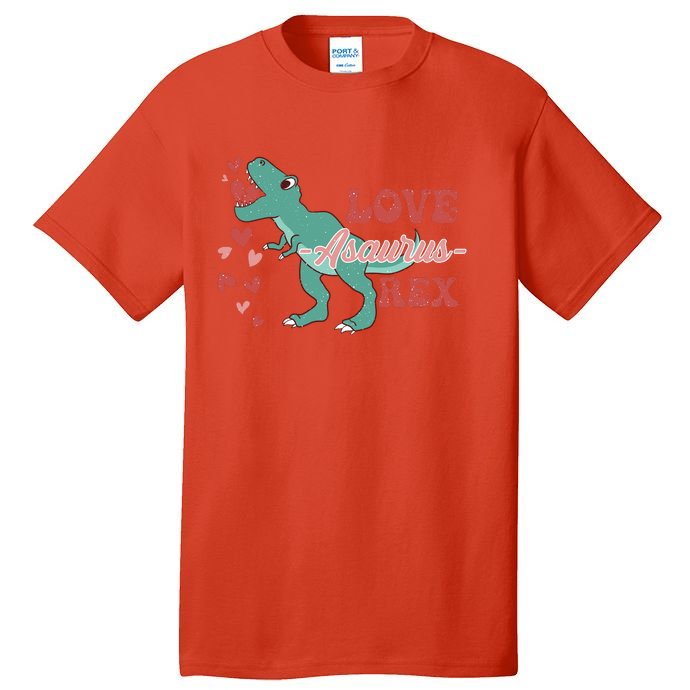 Dinosaur Valentine Love Asaurus Rex Gift For boy Valentine Day Tall T-Shirt