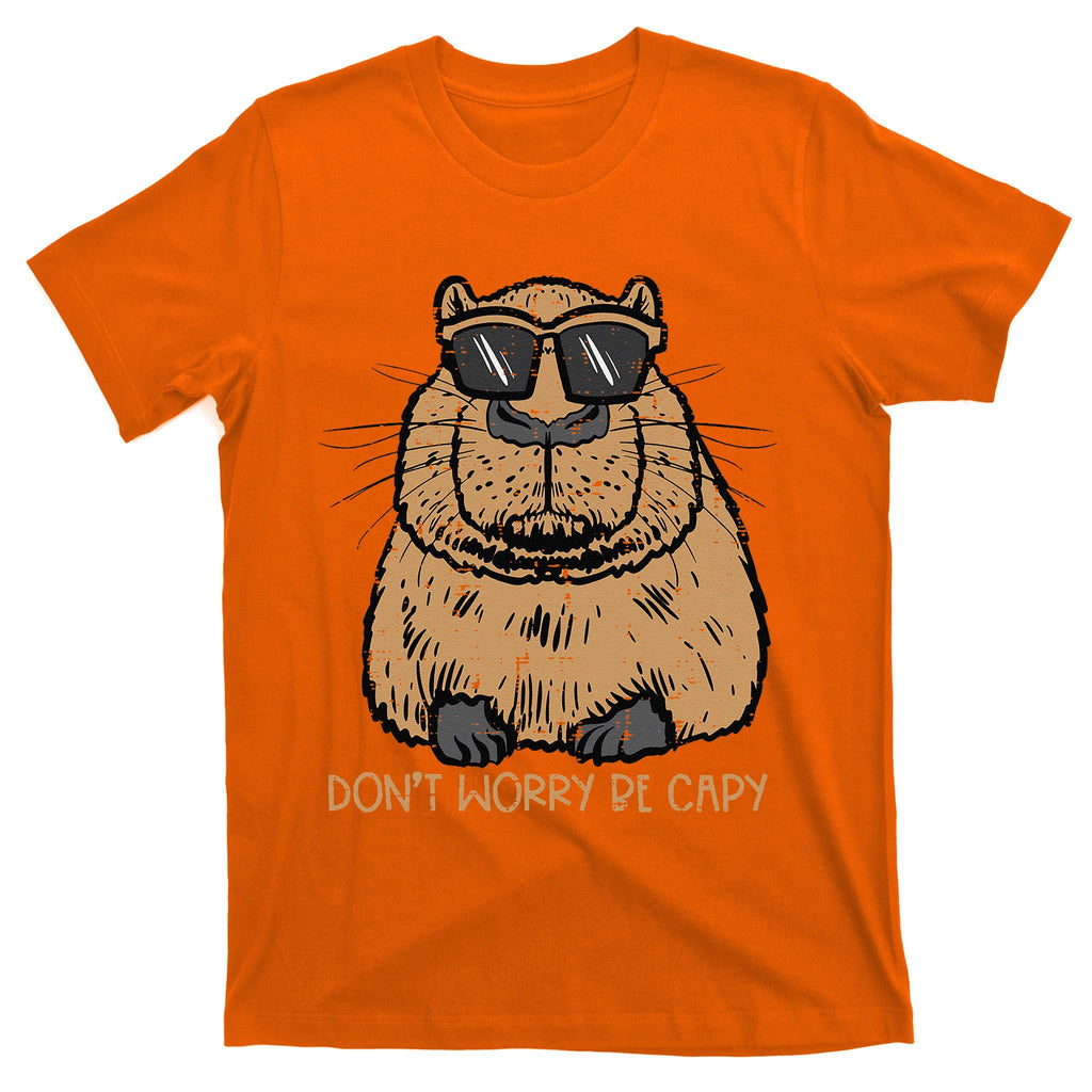 Dont Worry Be Capy Funny Capybara Pet T-Shirt