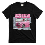 DonT Worry DaddyS On His Way Trump Pink Car 2024 T-Shirt
