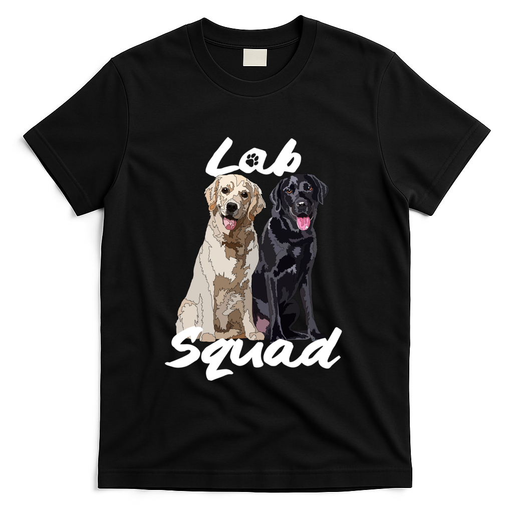 Labrador Lover Yellow Black Lab Squad Lab Mom Dad Cute Gift T-Shirt