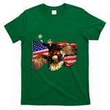 Ben Franklin Riding Eagle Funny July 4th American Flag T-Shirt