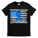 Support Squad ALS Awareness Month USA American Flag Dad  T-Shirt