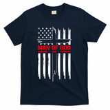 Man Of God Husband Dad Grandpa USA United States Flag Dad Father's Day T-Shirt