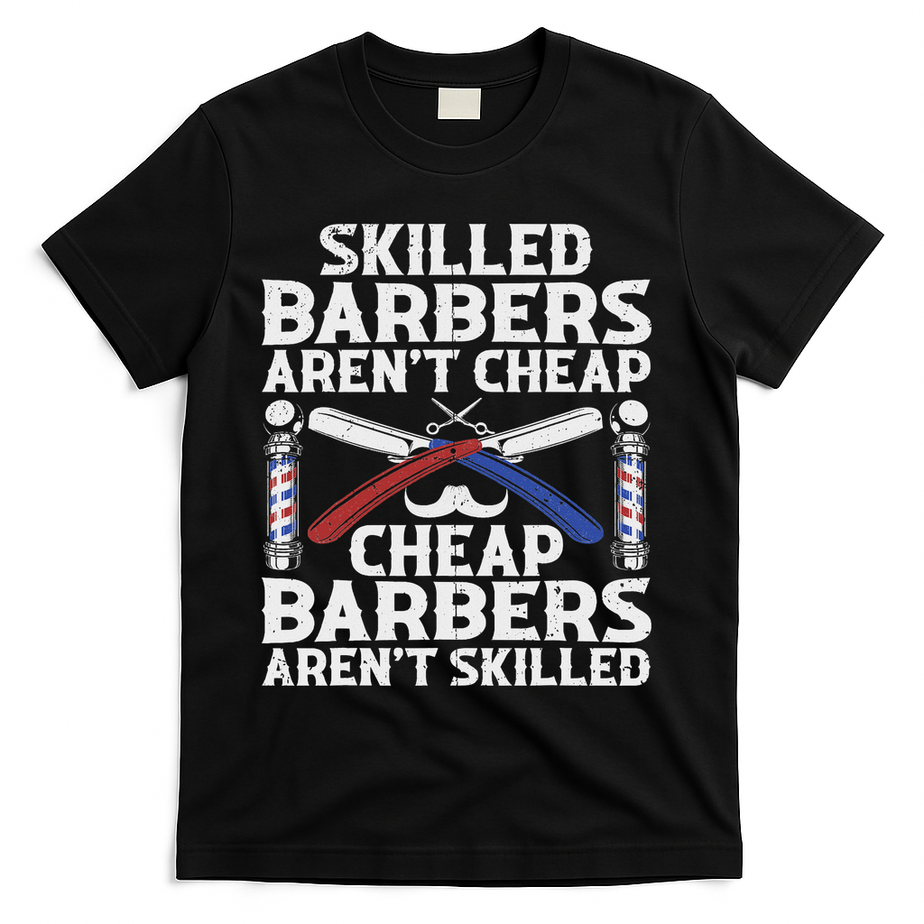 Cute Barber For Dad Hairstylist Barbershop Hair Stylist T-Shirt