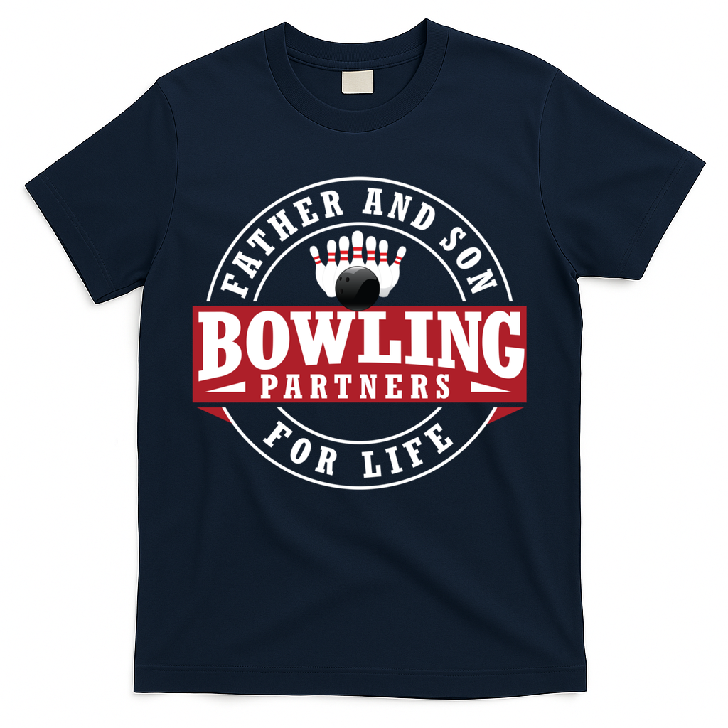 Father And Son Bowling Partners For Life Gift T-Shirt