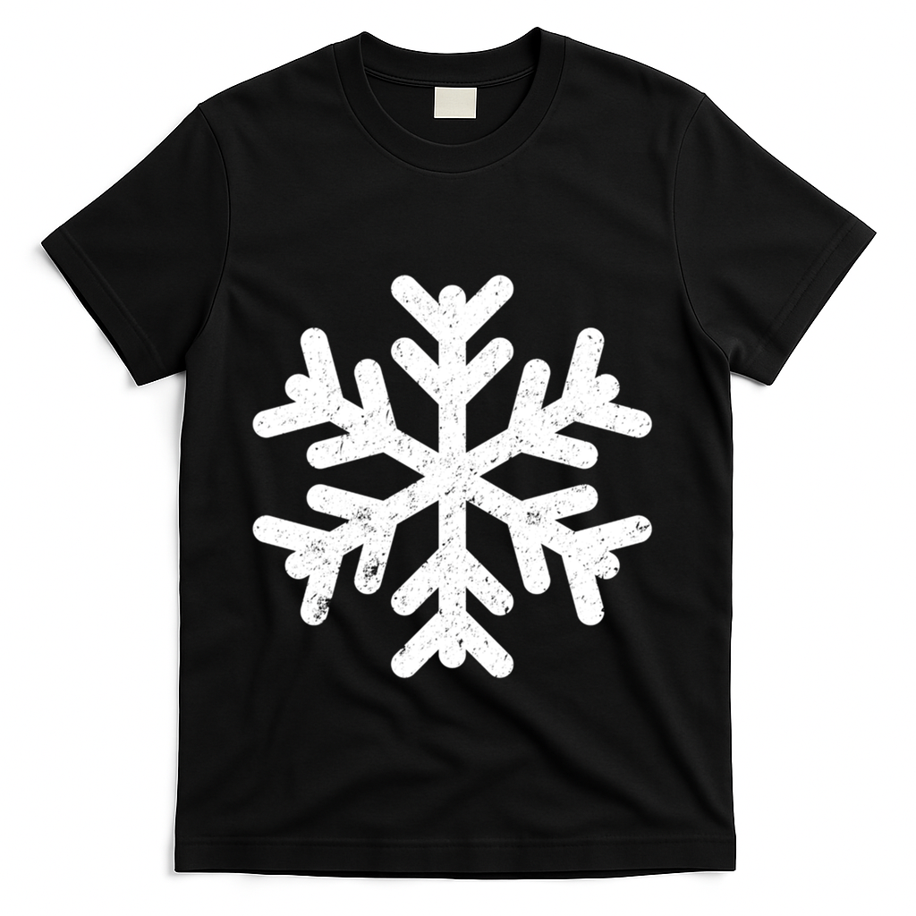White Snowflake Cool Winter Sports Xmas Gift Meaningful Gift T-Shirt