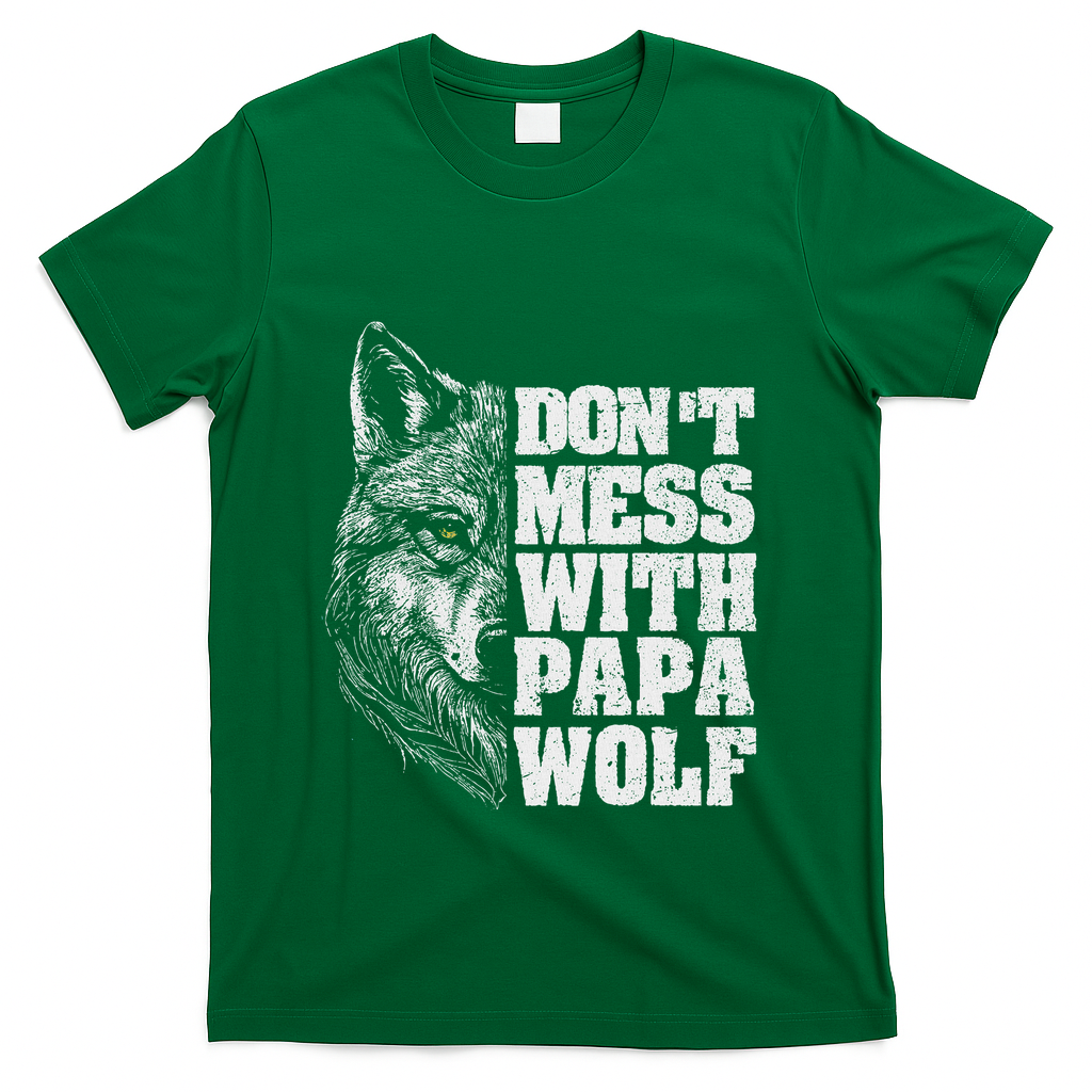 DonT Mess With Papa Wolf Dad For FatherS Day T-Shirt