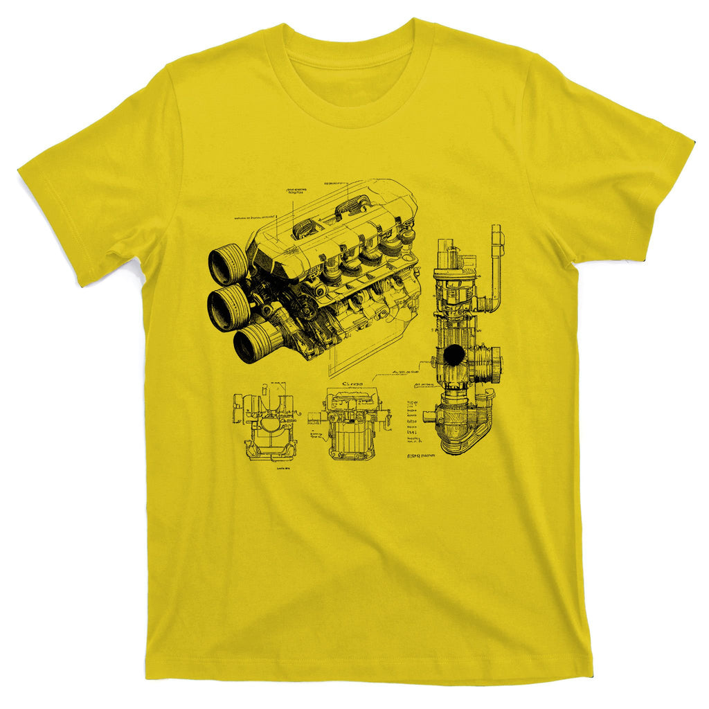 Engine Blueprint T-Shirt