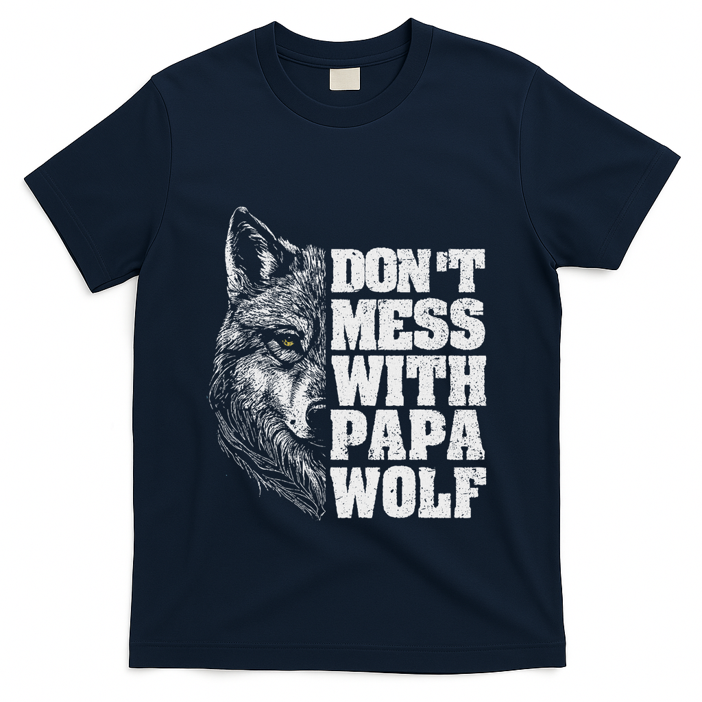 DonT Mess With Papa Wolf Dad For FatherS Day T-Shirt