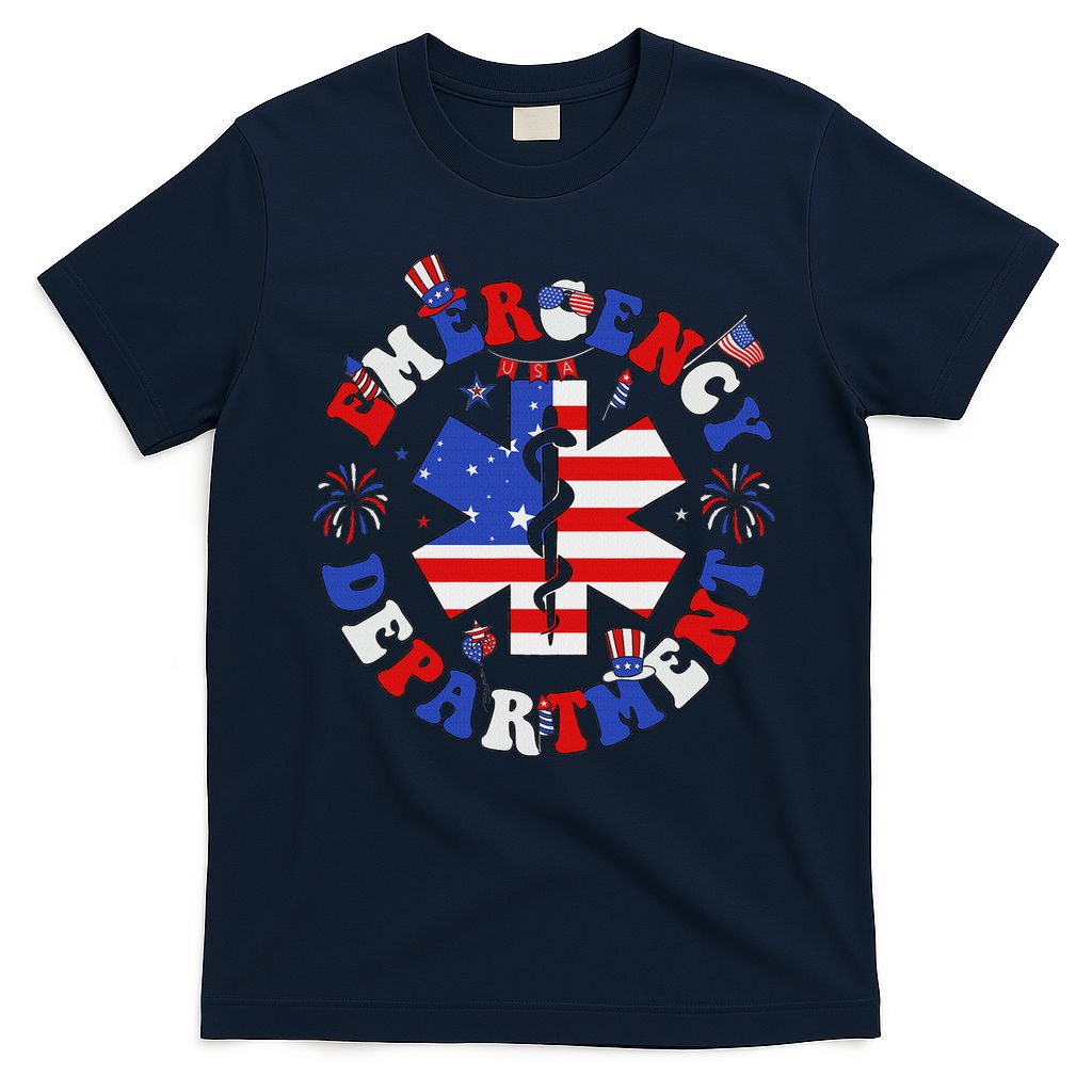 Emergency Department 4th Of July Usa Emergency Room Nurse T-Shirt