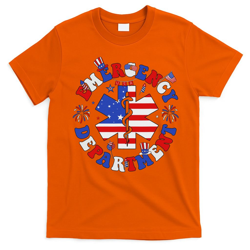 Emergency Department 4th Of July Usa Emergency Room Nurse T-Shirt