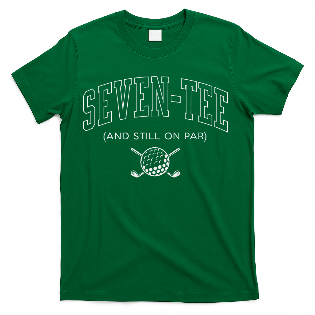 Seven And Still On Par 70th Birthday Golf Father Grand T-Shirt