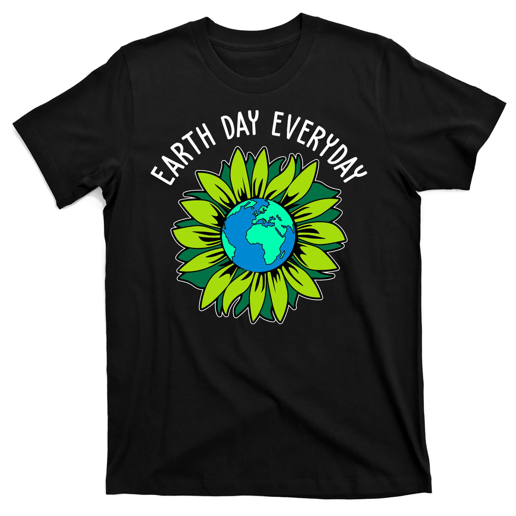 Earth Day Everyday Flower Globe T-Shirt