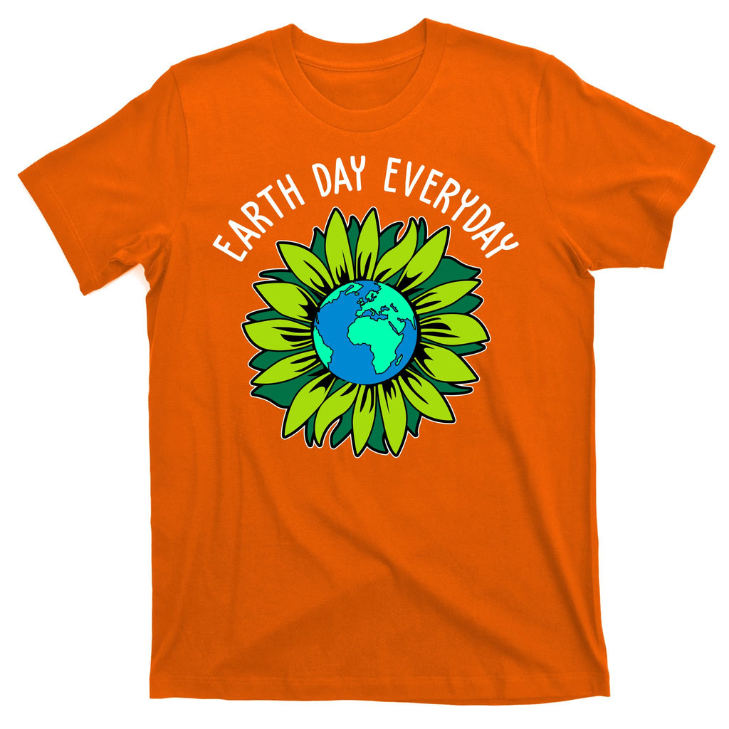 Earth Day Everyday Flower Globe T-Shirt