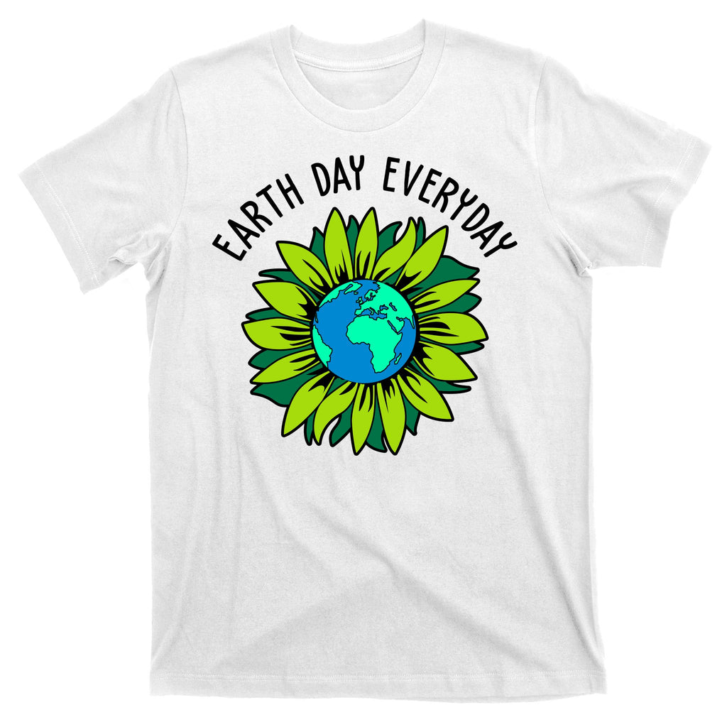 Earth Day Everyday Flower Globe T-Shirt