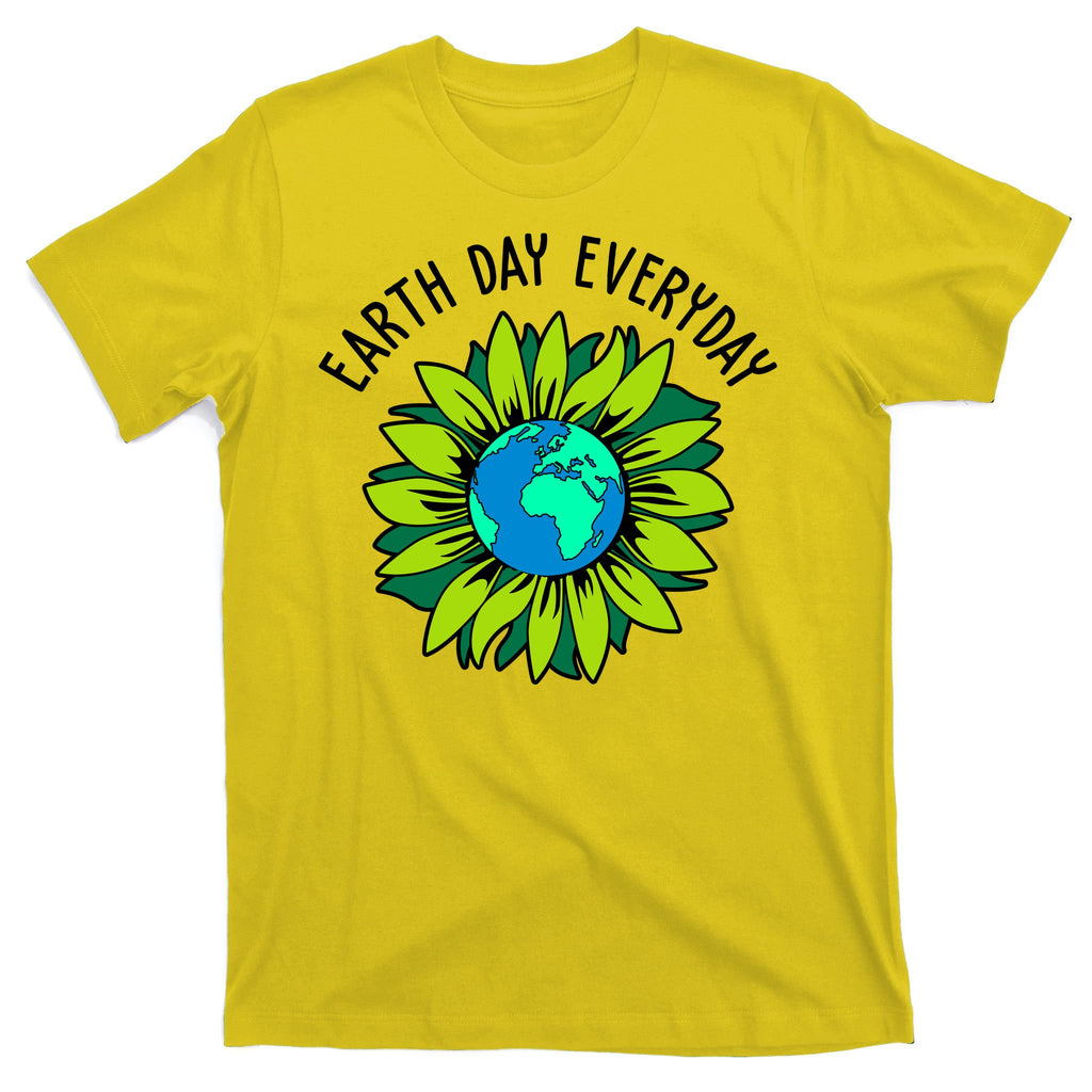 Earth Day Everyday Flower Globe T-Shirt