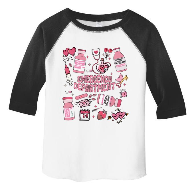 Emergency Department Valentine Er Nurse Toddler Fine Jersey T-Shirt