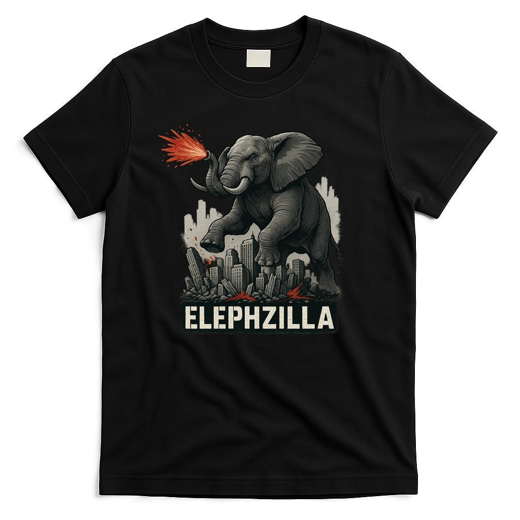 Elephent Elephzilla Parody In Action T-Shirt