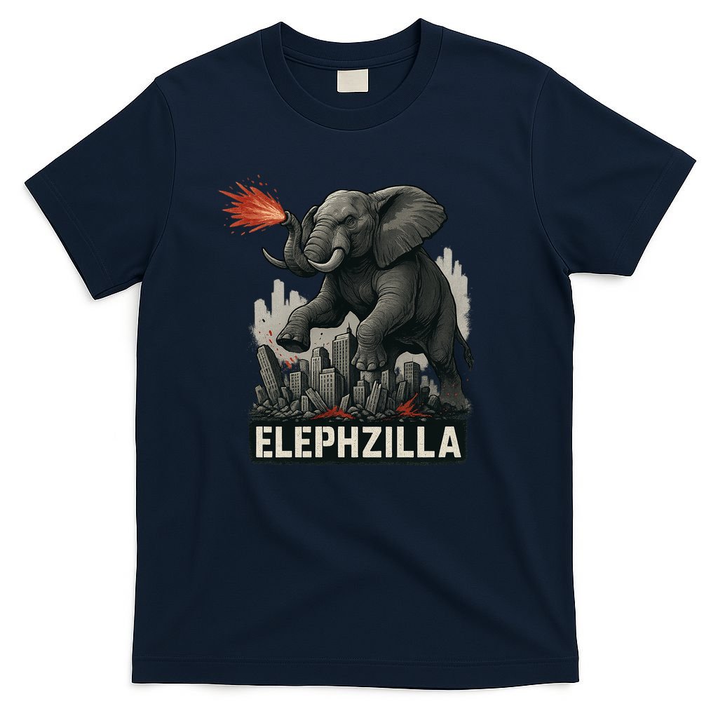 Elephent Elephzilla Parody In Action T-Shirt