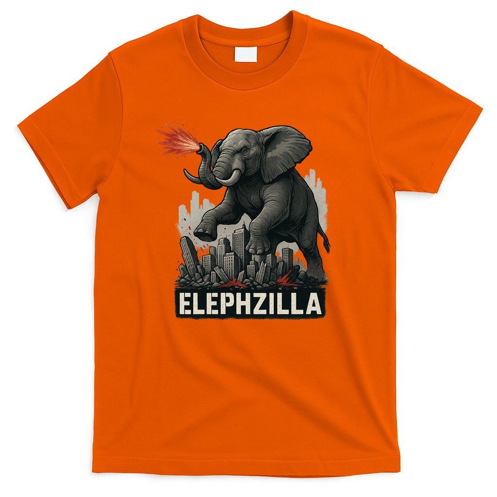 Elephent Elephzilla Parody In Action T-Shirt