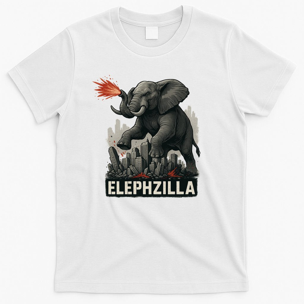 Elephent Elephzilla Parody In Action T-Shirt