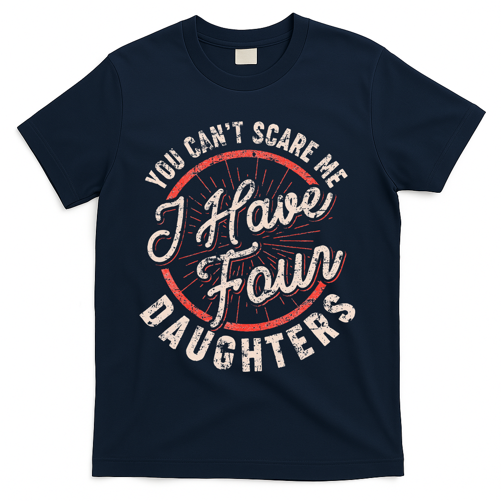 You CanT Scare Me I Have Four Daughters Funny Dad T-Shirt