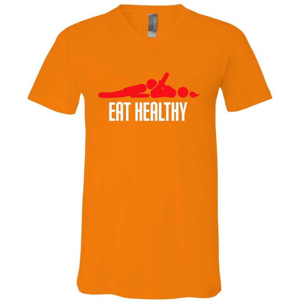 Eat Healthy Sexy Rude Valentine Day V-Neck T-Shirt