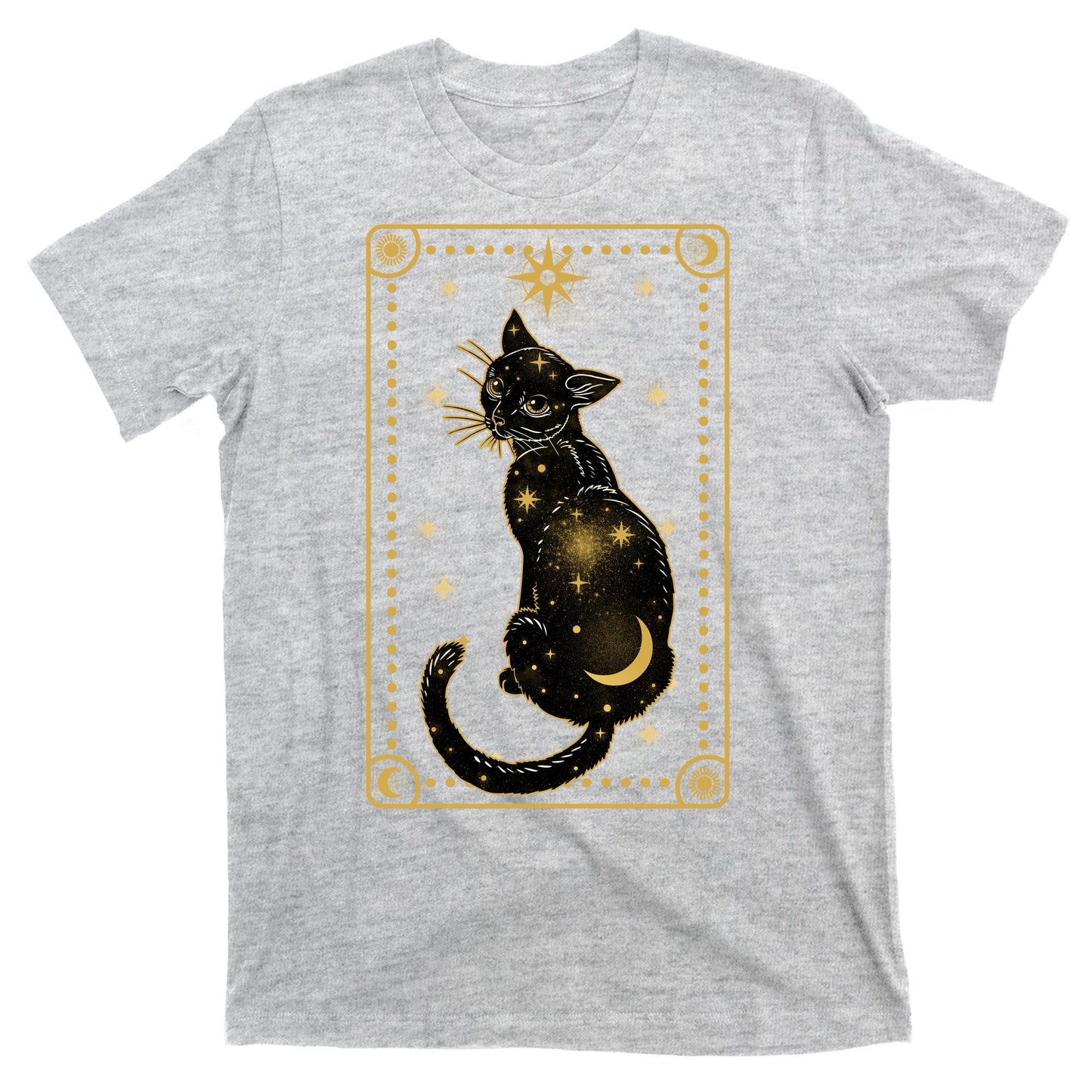 Elegant Galaxy Tarot Card Cat T-Shirt