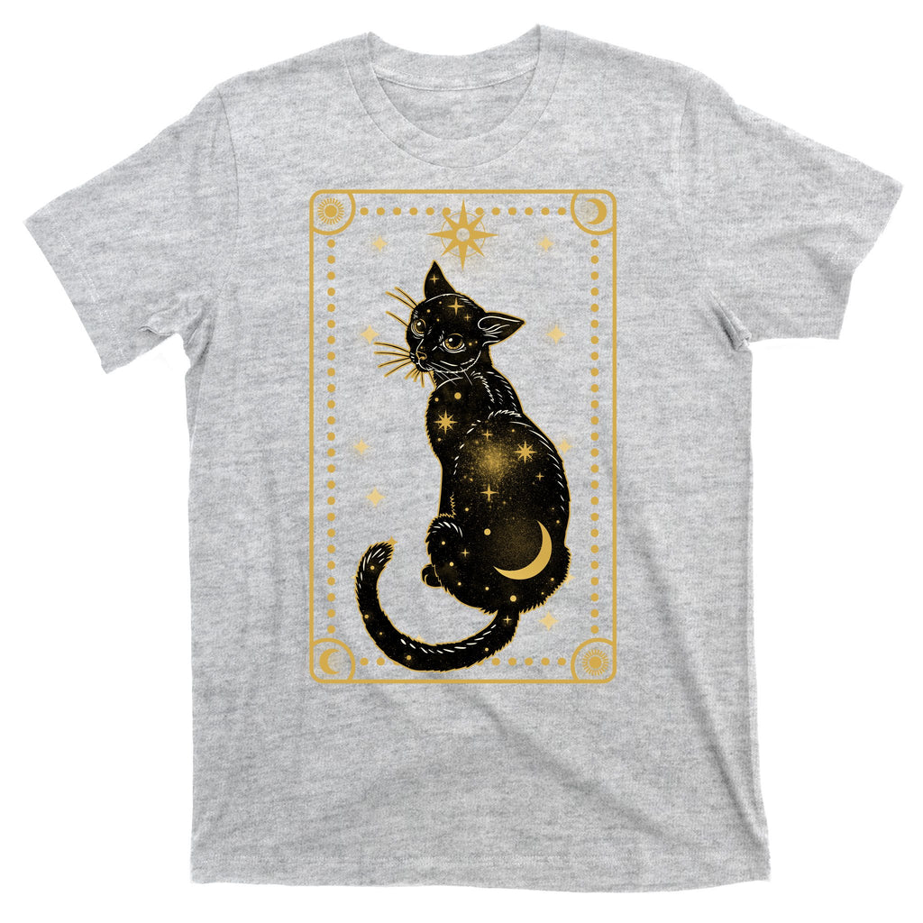 Elegant Galaxy Tarot Card Cat T-Shirt
