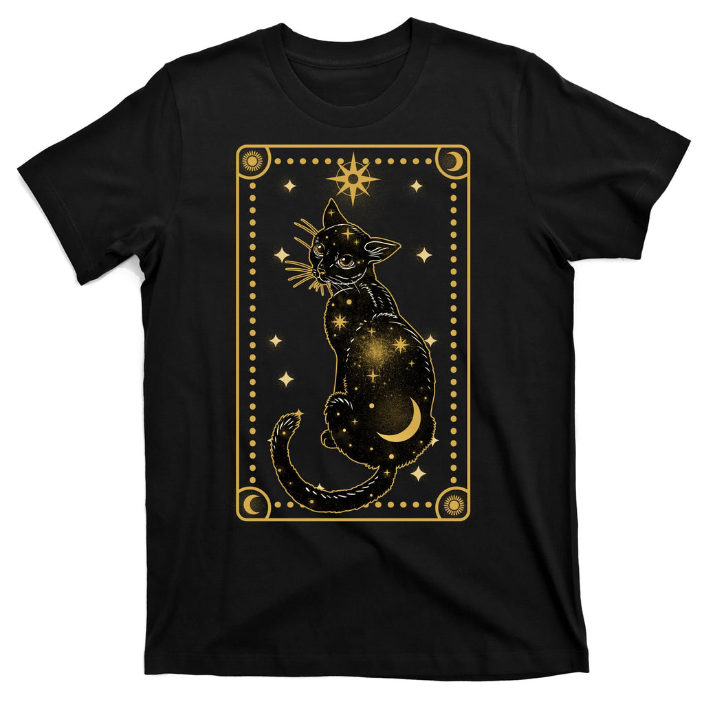 Elegant Galaxy Tarot Card Cat T-Shirt